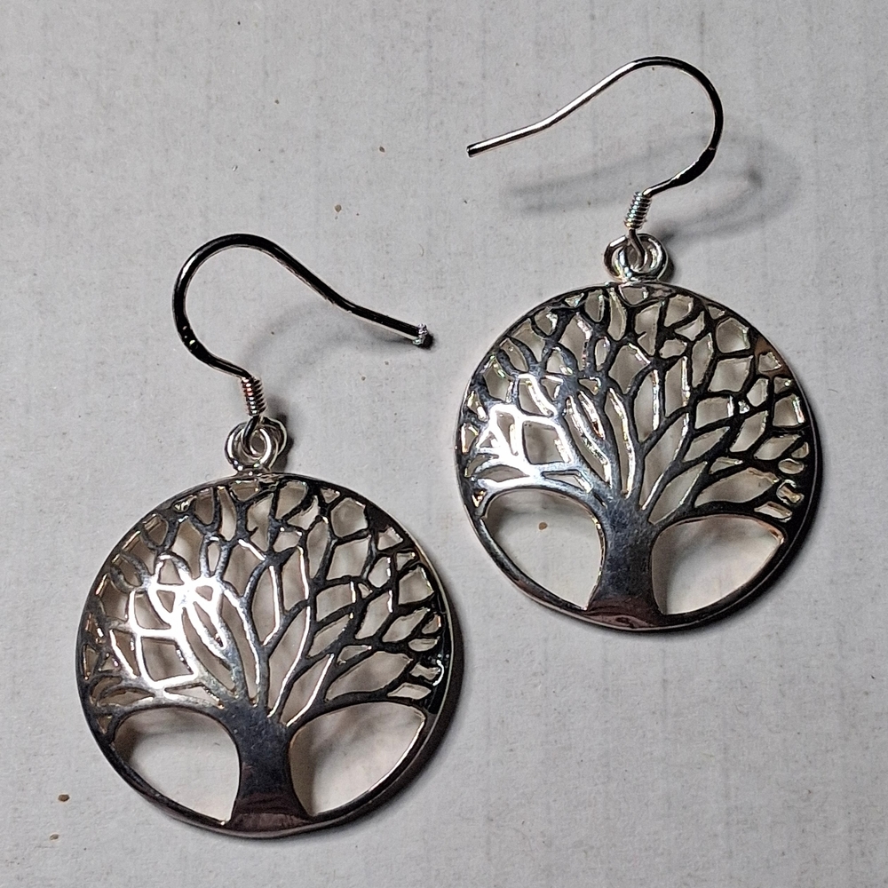 Silver Tree of Life Earrings